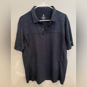 Kuhl XL navy shirt-sleeve polo